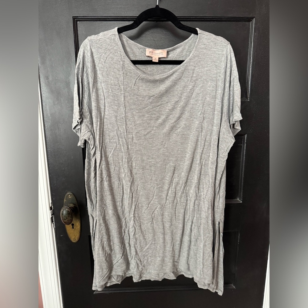 Philosophy Women's Light Gray Tunic Top